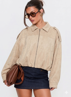 SUEDE BOMBER JAKNA