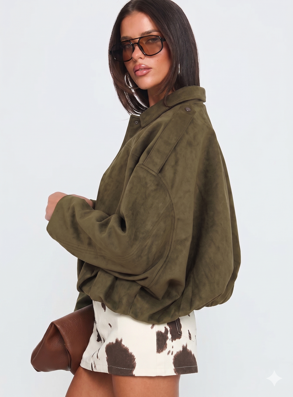 SUEDE BOMBER JAKNA