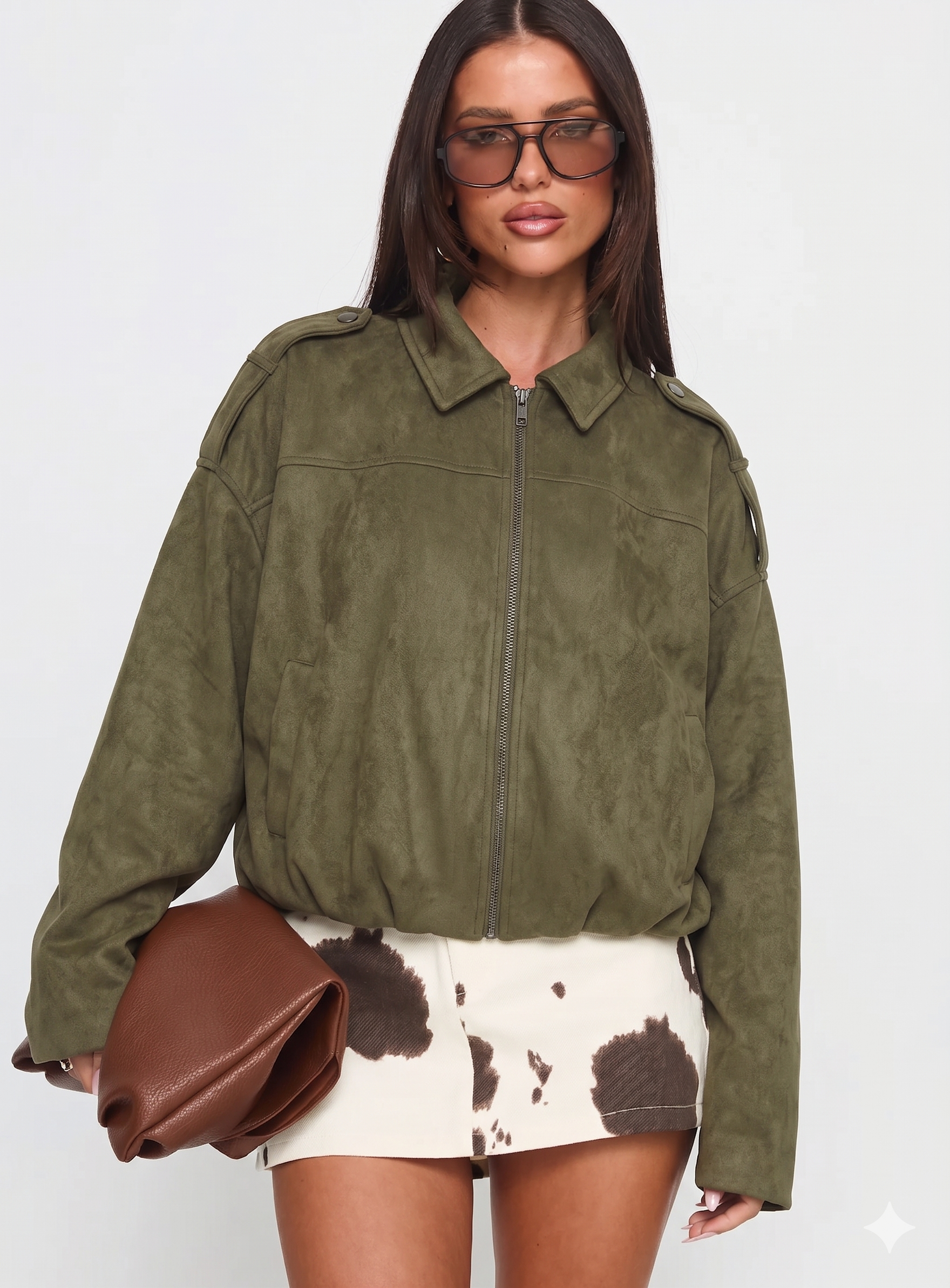 SUEDE BOMBER JAKNA